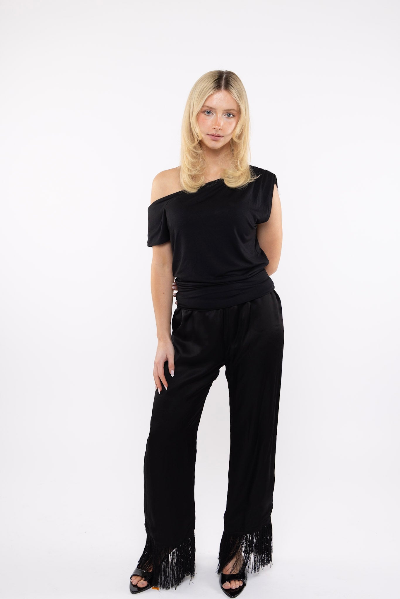Fringe Pant in Nero