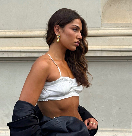 Silk Bralette in Sugar