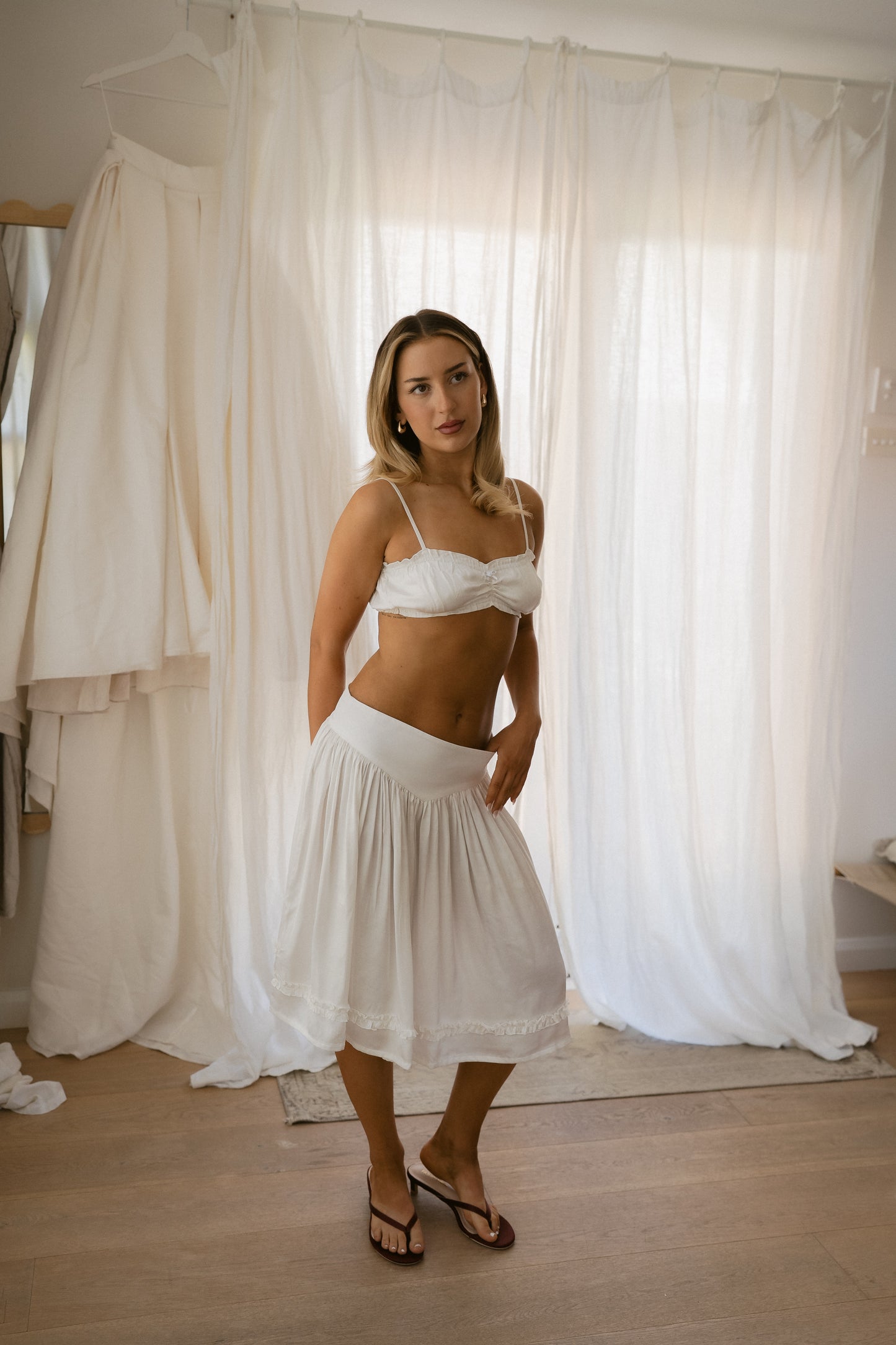 Silk Bralette in Sugar