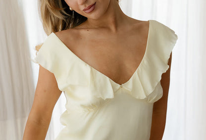 Frill Fatale Cami in Limoncello