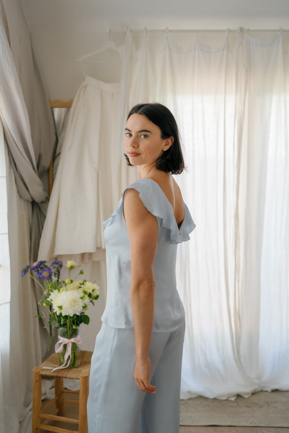 Frill Fatale Cami in Bluebell