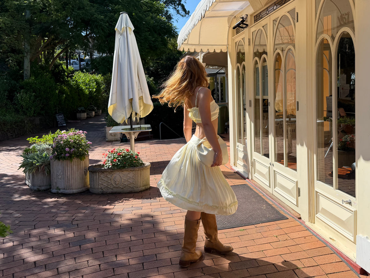 Heirloom Midi Skirt in Limoncello