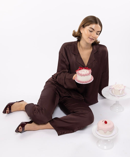 Sleeper Silk Shirt in Hot Chocolate