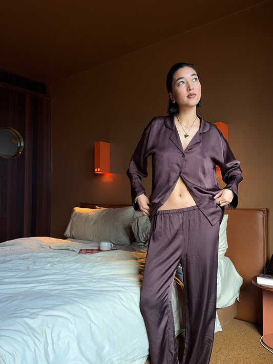 Sleeper Silk Pant in Hot Chocolate