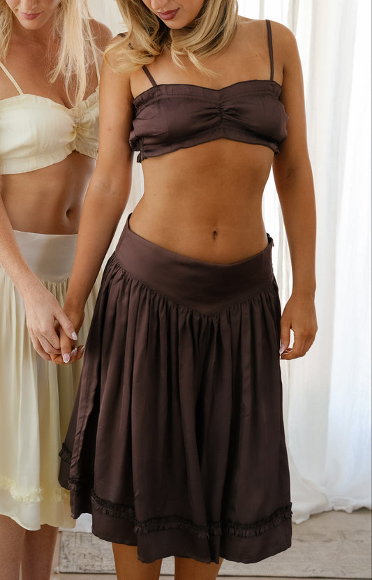 Heirloom Midi Skirt in Espresso