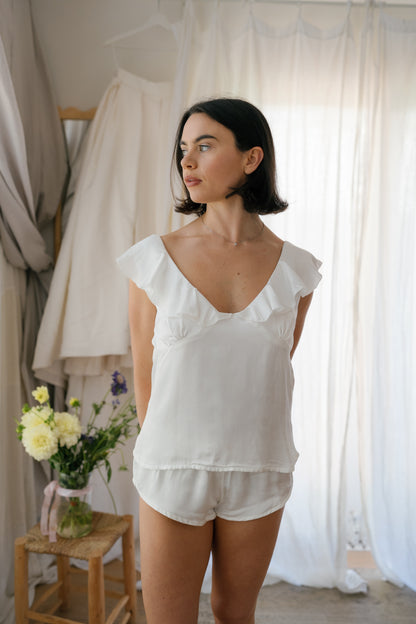 Frill Fatale Cami in Sugar