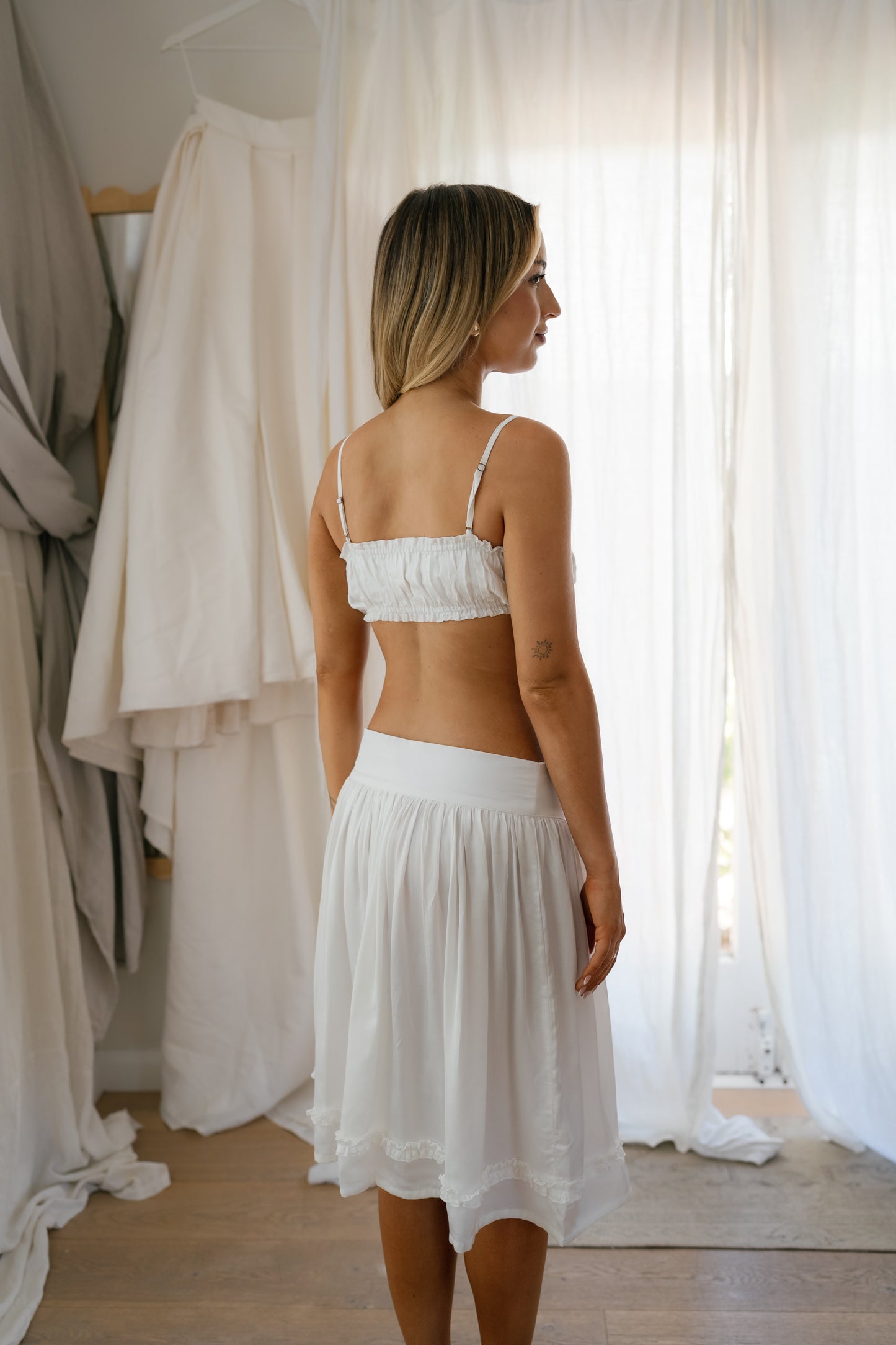 Heirloom Midi Skirt in Sugar